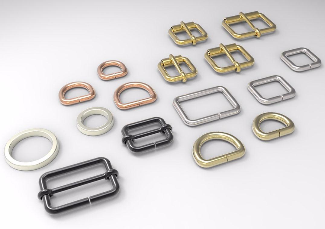 Buckles, rings and more products made in Aluminium by Miperval